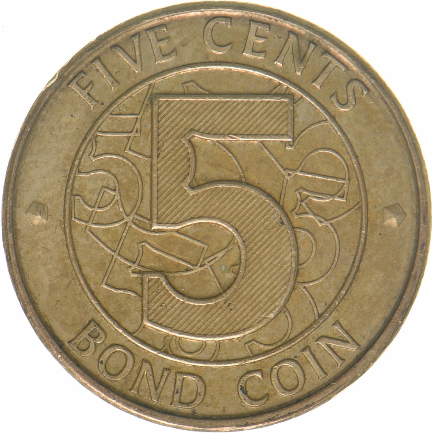 Zimbabwe | 5 Cents Bond Coin | KM17 | 2014