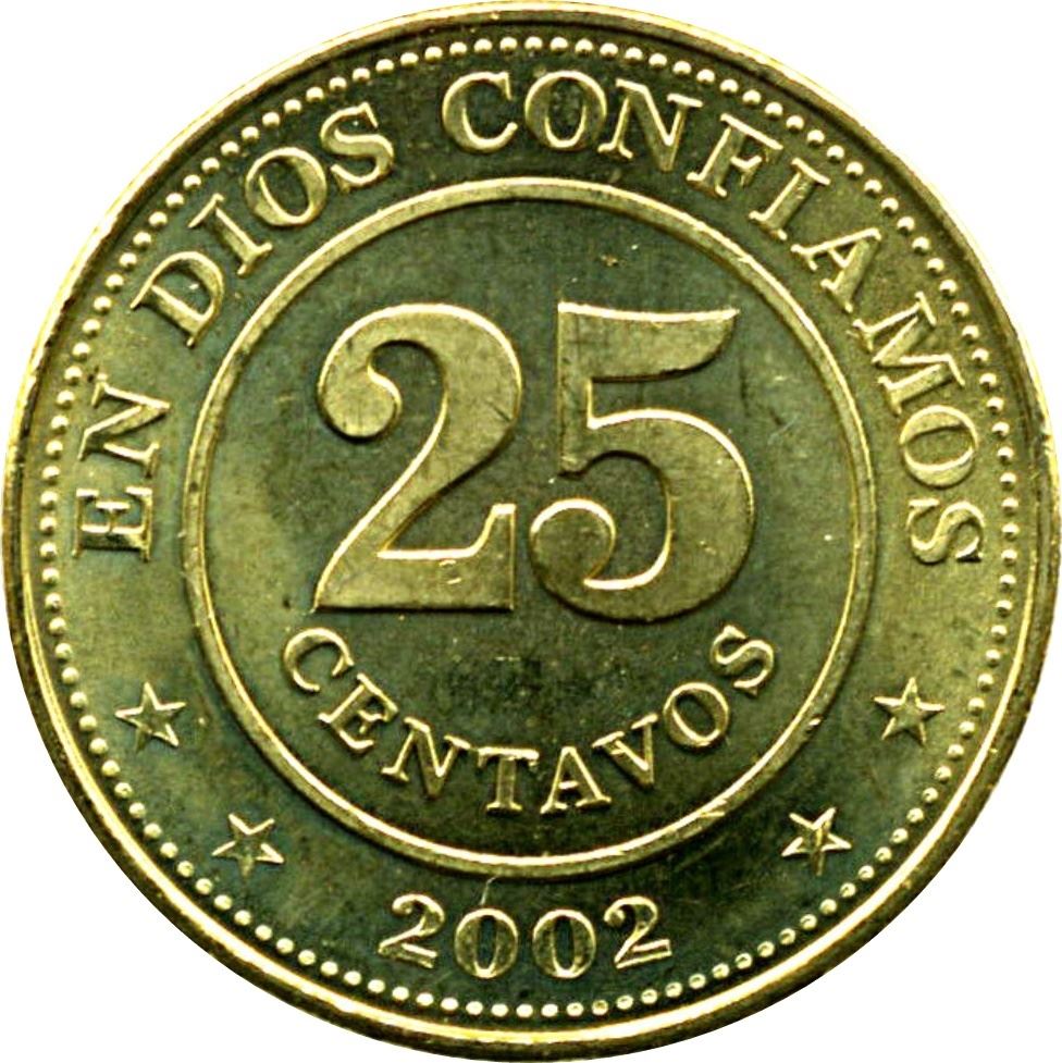 Nicaragua Coin Nicaraguan 25 Centavos Coin | KM99 | 2002 - 2007