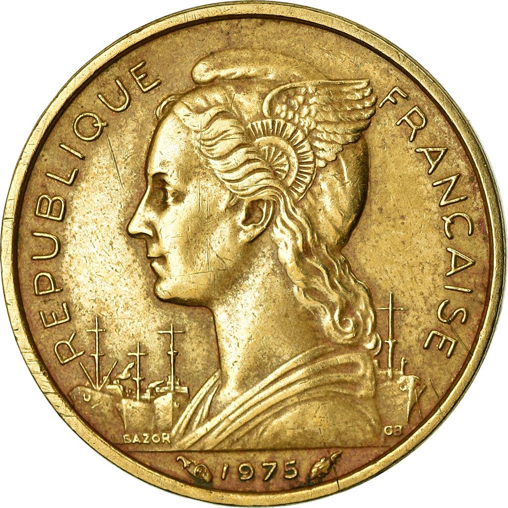 Afars and Issas | 10 Francs Coin | Marianne | Dhow | Ocean Liner | Km:17 | 1969 - 1975