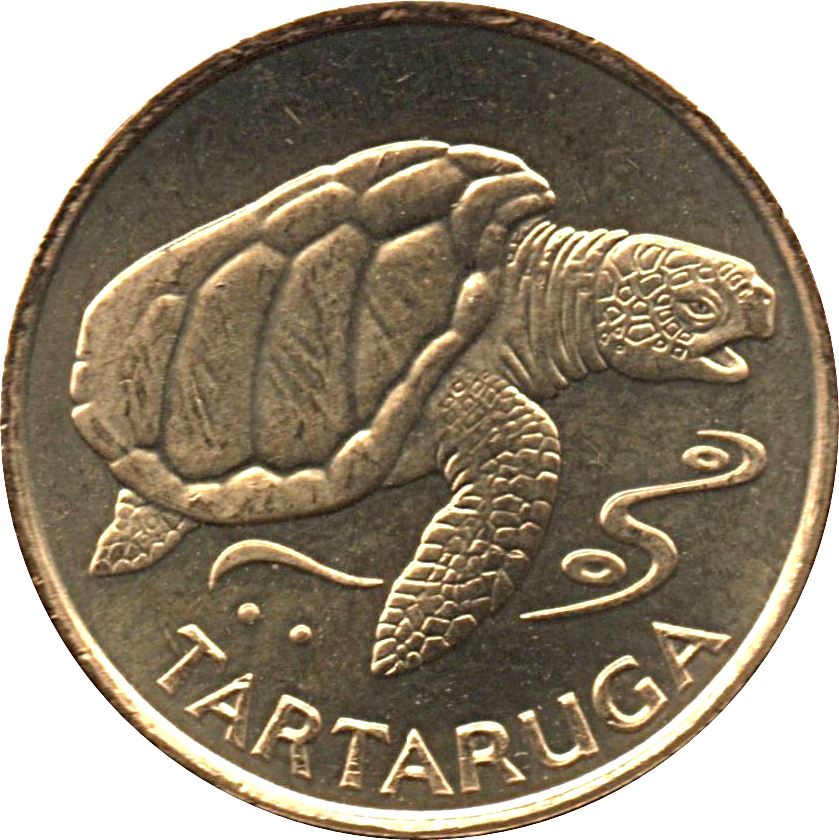 Cape Verde 1 Escudo Coin | Loggerhead Sea Turtle | KM27 | 1994