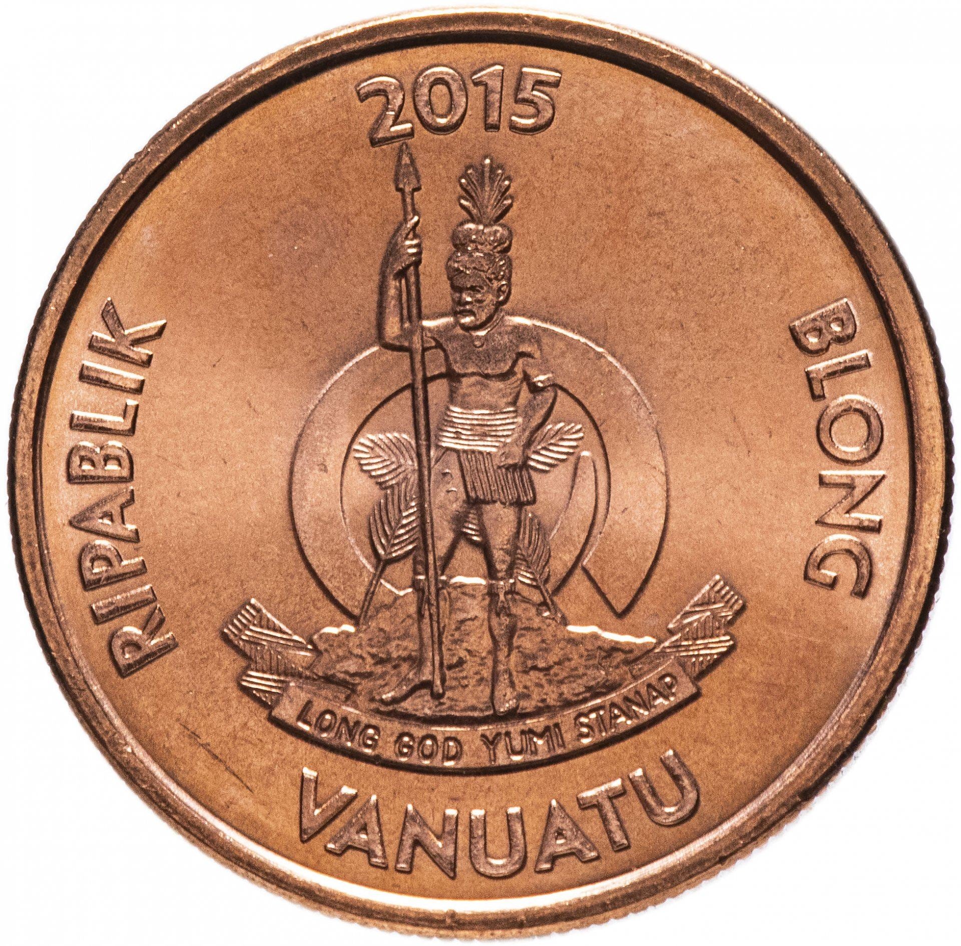 Vanuatu | 5 Vatu Coin | Melanesian Warrior | Outrigger Canoe | KM:127 | 2015 - 2022