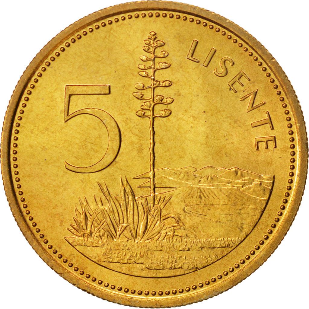 Lesotho | 5 Lisente Coin | Moshoeshoe II | Km:18 | 1979 - 1989