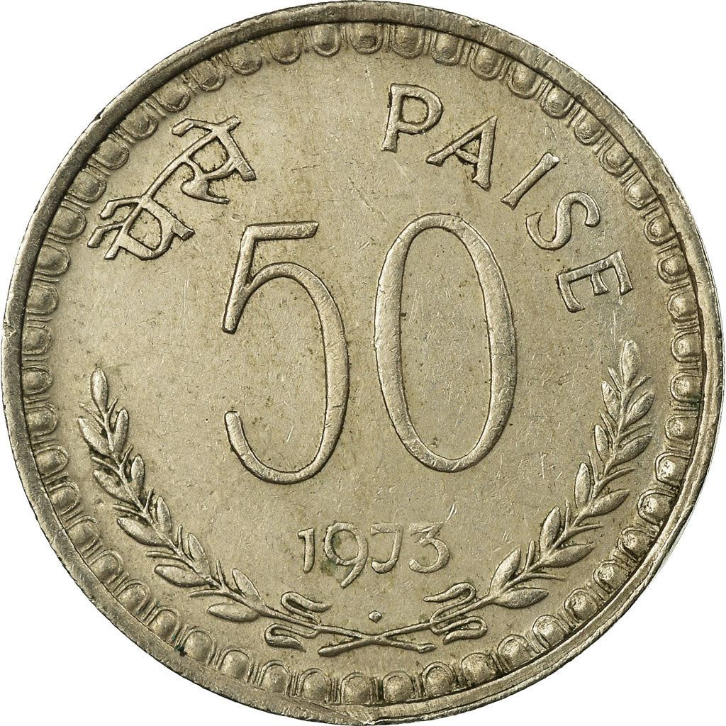 India 50 Paise Coin | 1972 - 1973 KM61