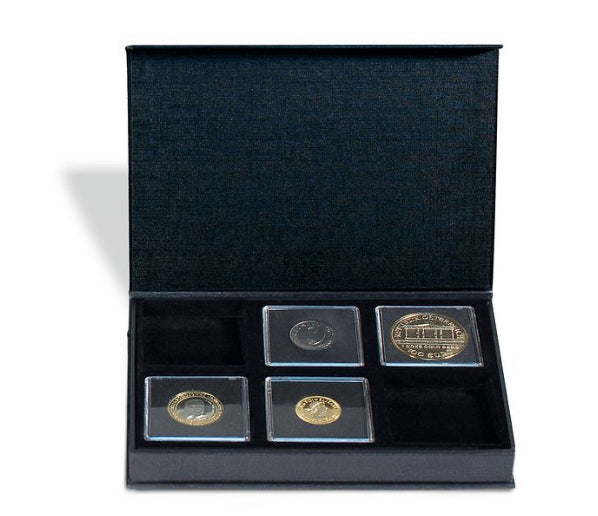 M-BOX Coin Box | Box for Presenting Coins in Square Capsules | 4 Sizes - XS to L | 12 Compartment Variations - 1 to 20
