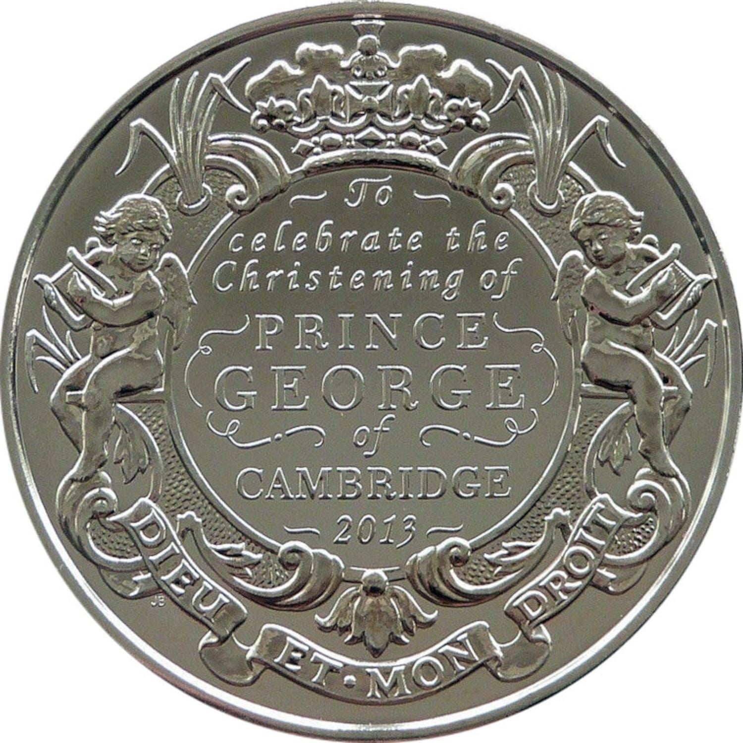 United Kingdom 5 Pounds Coin | Elizabeth II 4th portrait | Royal Christening | 2013