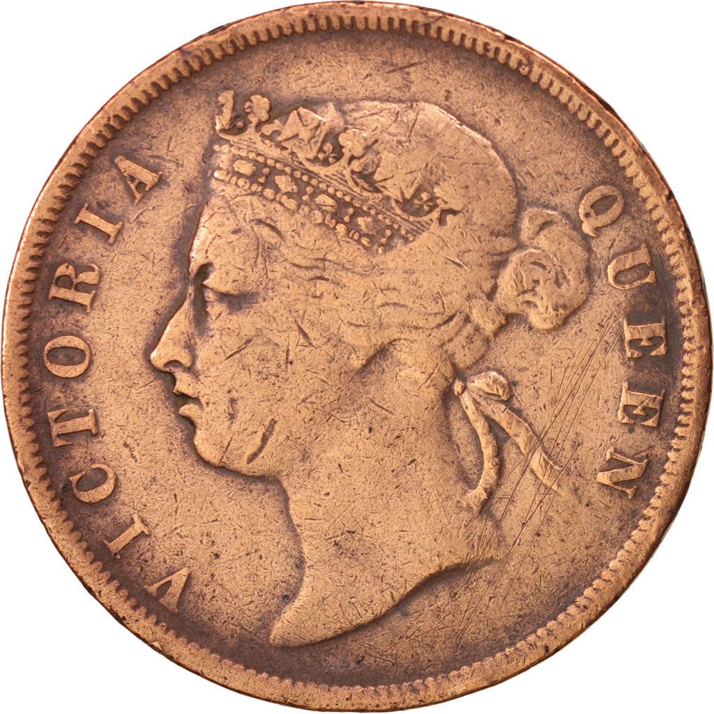 Straits Settlements | 1 Cent Coin | Queen Victoria | Copper | KM:9 | 1872-1883