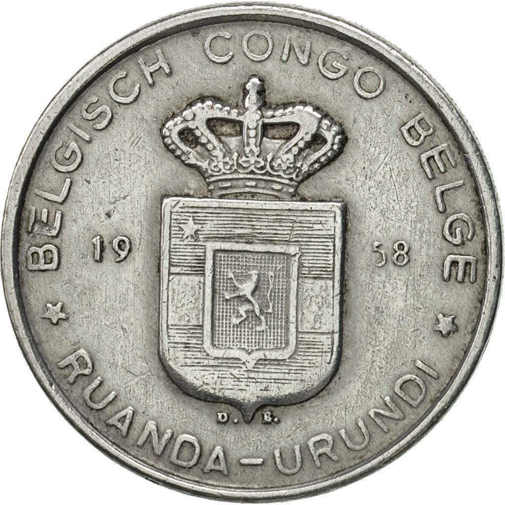 Belgian Congo | 5 Francs Coin | Palm tree | Km:3 | 1956 - 1959