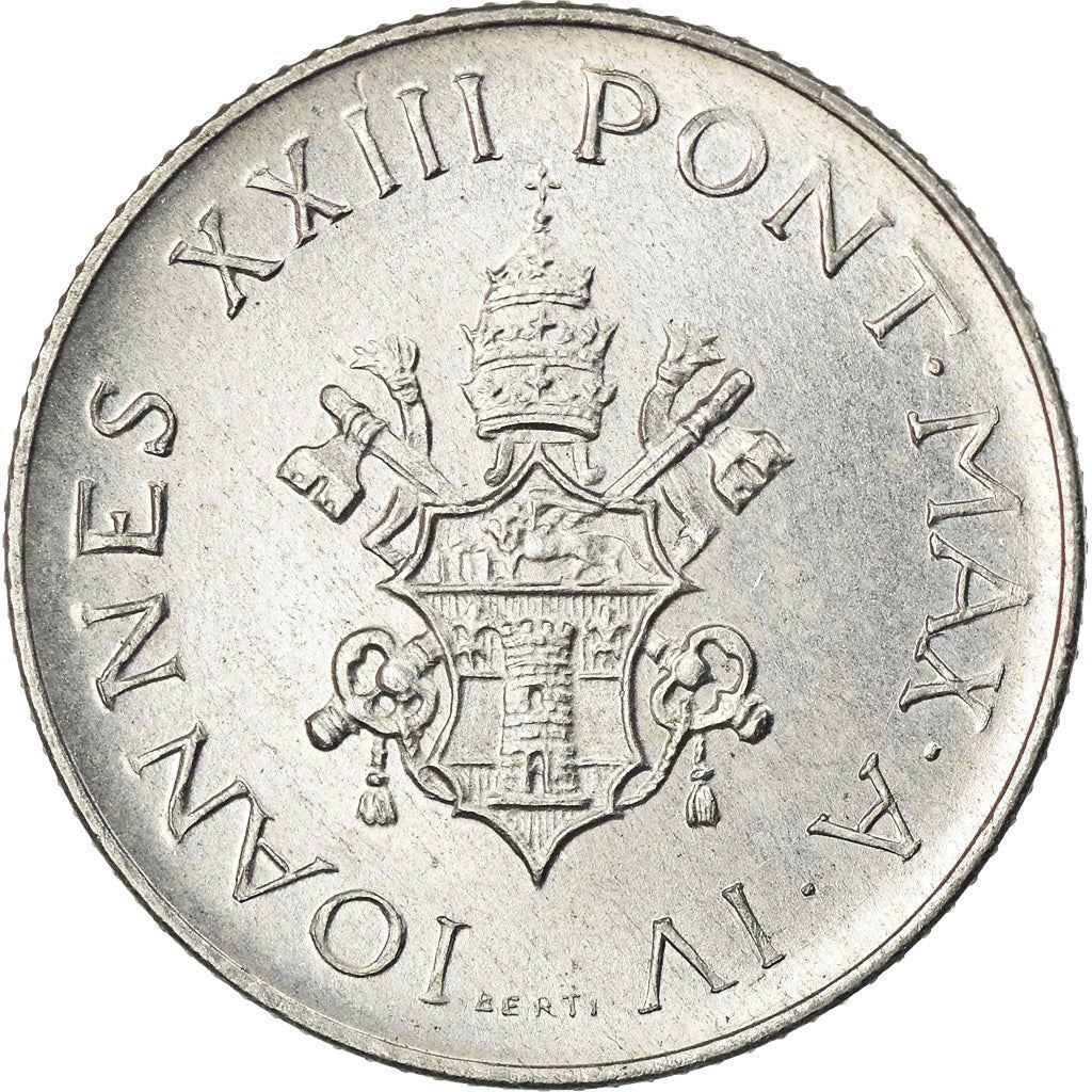 Vatican City | 2 Lire Coin | John XXIII | Km:59 | 1959 - 1962