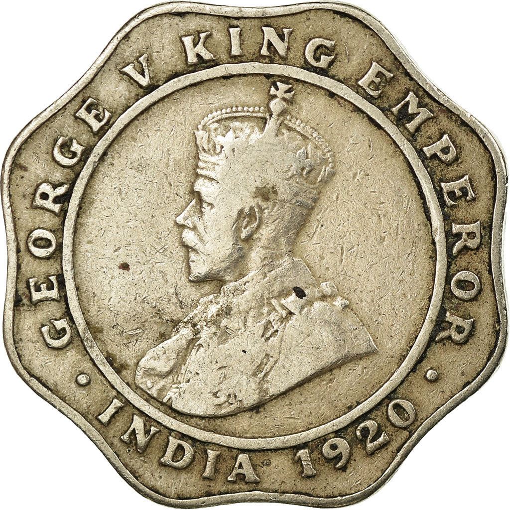 India - British | 4 Annas Coin | King George V | Km:519 | 1919 - 1921