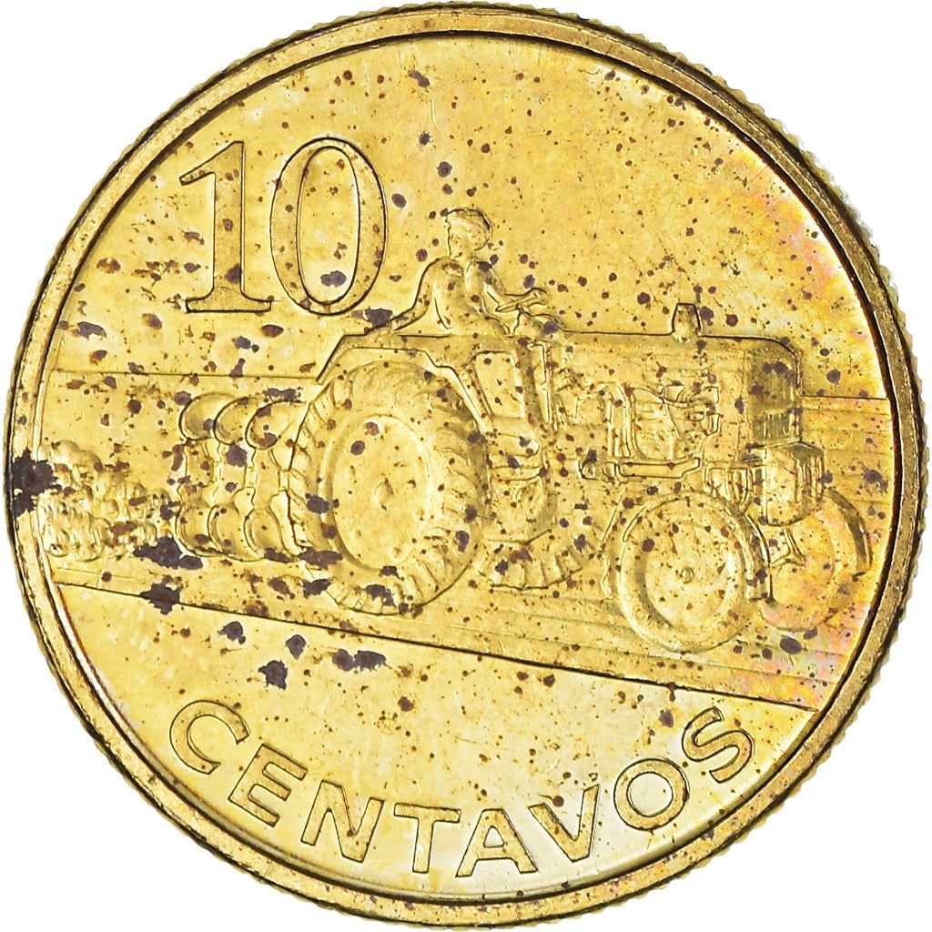 Mozambique | 10 Centavos Coin | Farmer | Tractor | Km:134 | 2006
