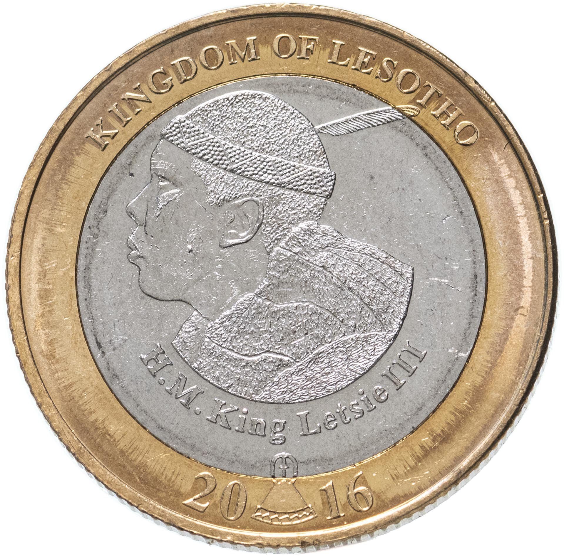 Lesotho | 5 Maloti Coin | King Letsie III | 2016