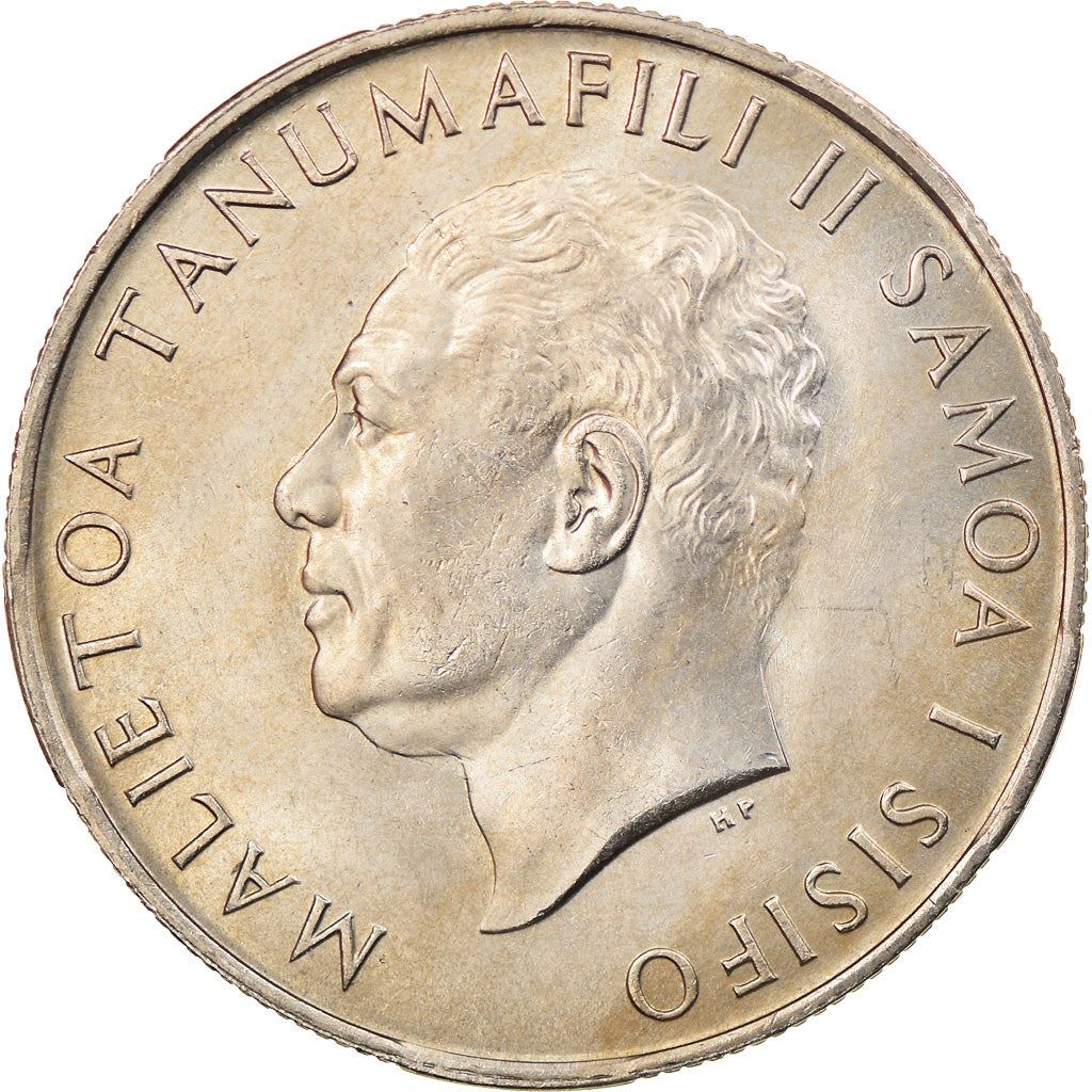 Samoa | 50 Sene Coin | Malietoa Tanumafili II | Shield | Crux Constellation | Km:6 | 1967