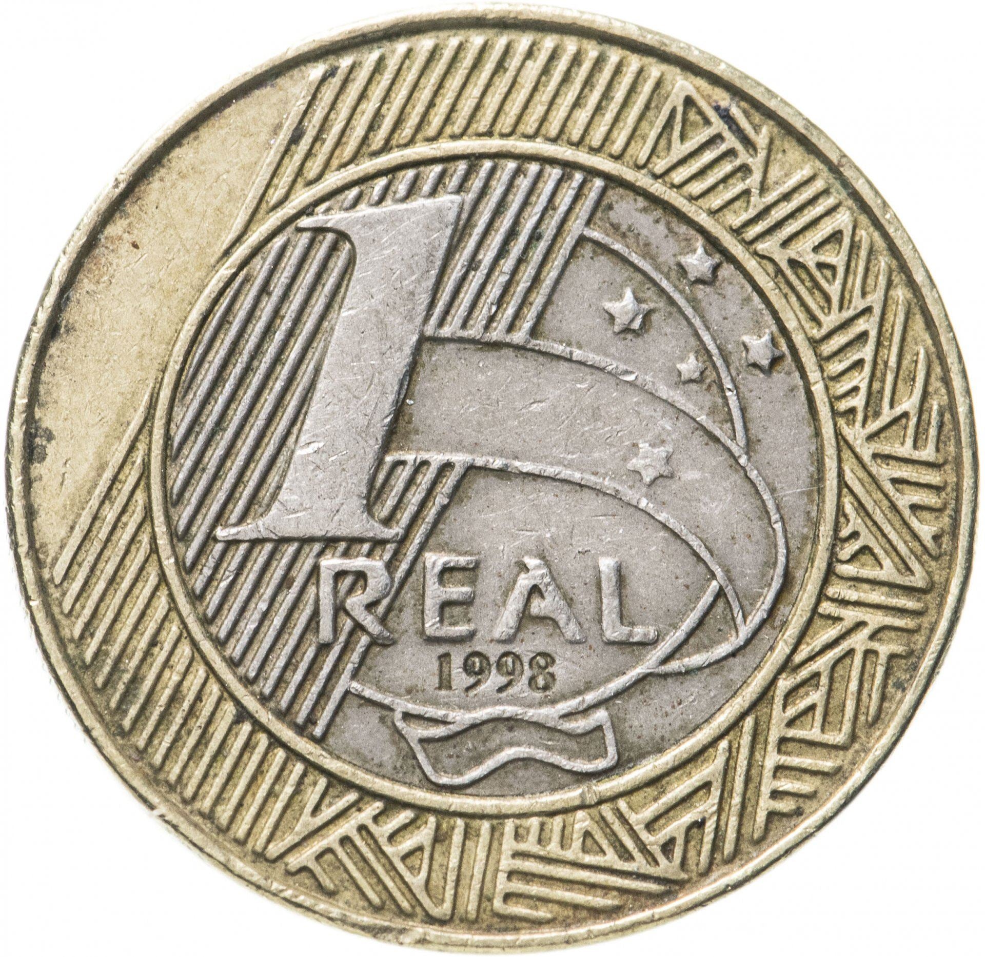 Brazil | 1 Real Coin | Symbolic effigy | KM:652 | 1998 - 1999