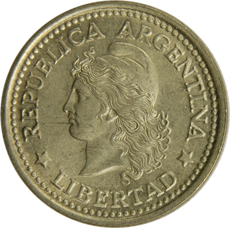 Argentina | 20 Centavos Coin | Oudine | Phrygian cap | 1970 - 1976