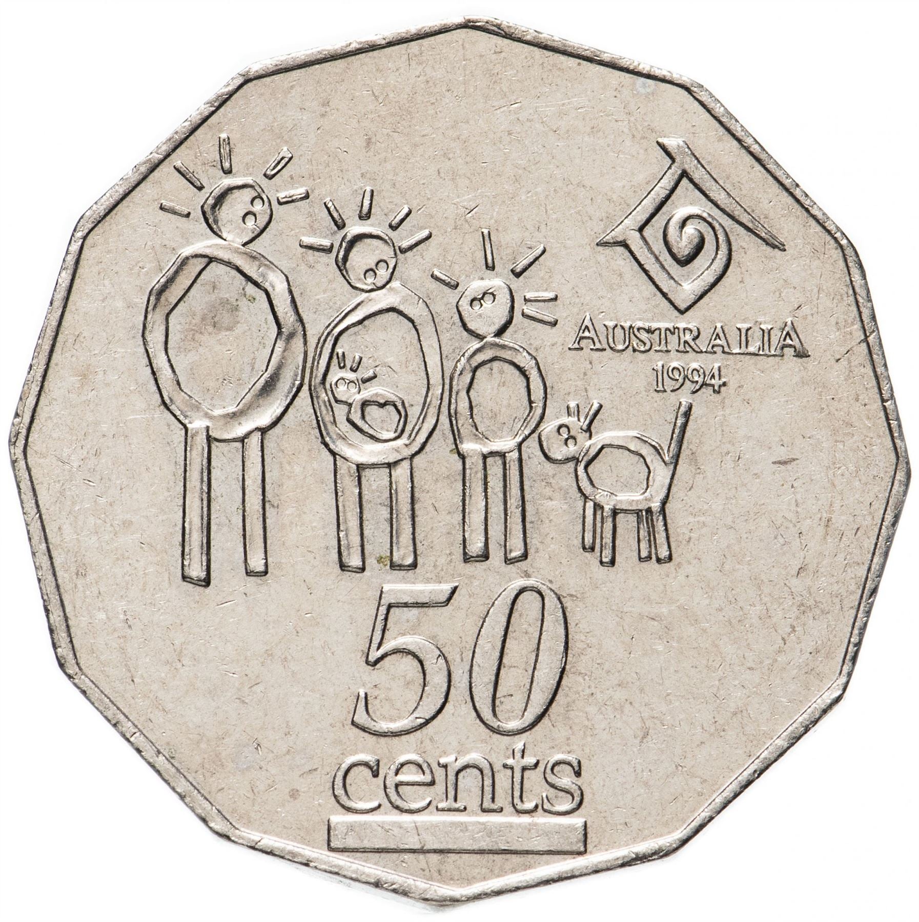 Australia | 50 Cents Coin | Year of the Family | KM:257 | 1994