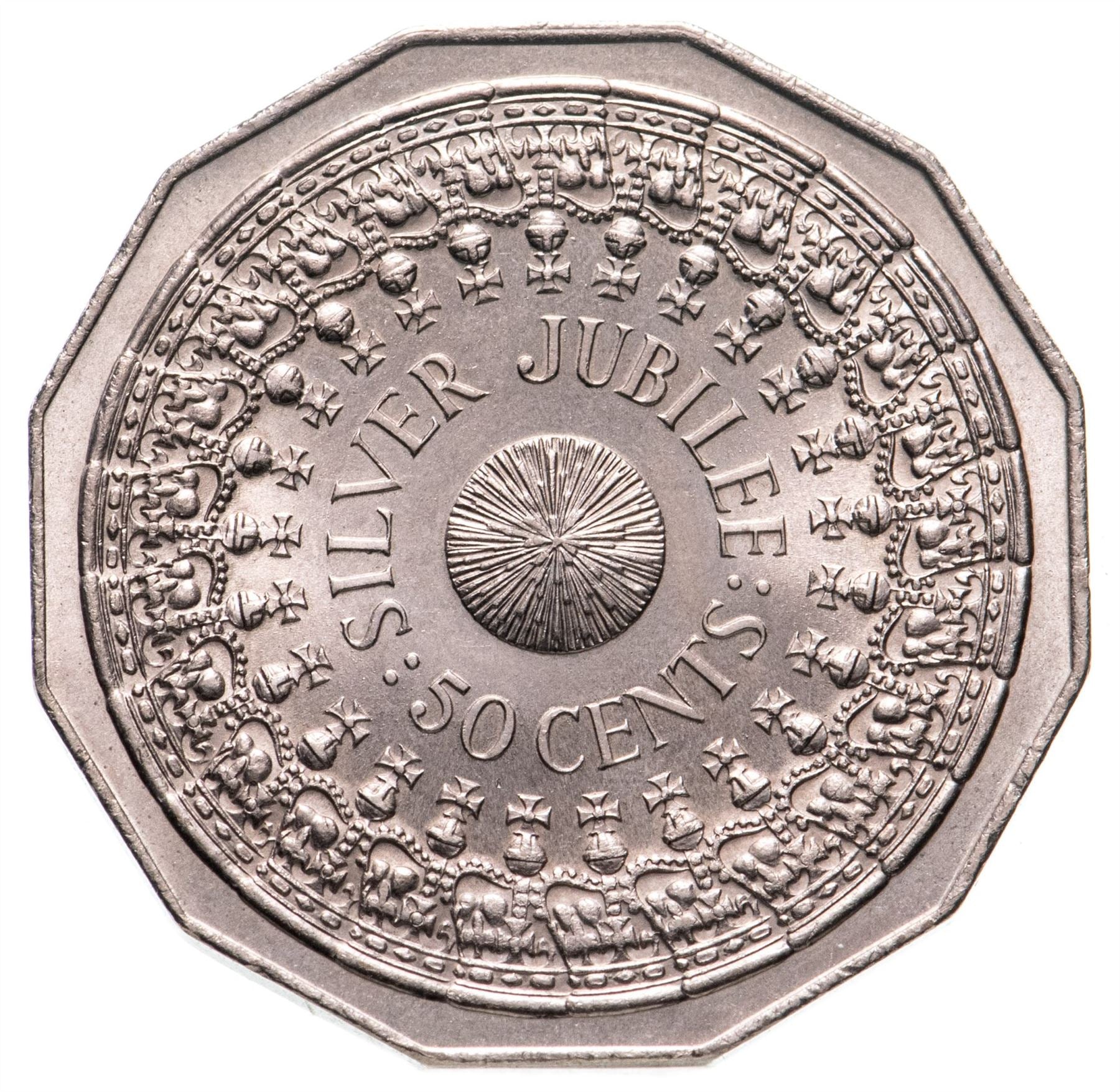 Australia | 50 Cents Coin | Silver Jubilee | KM:70 | 1977