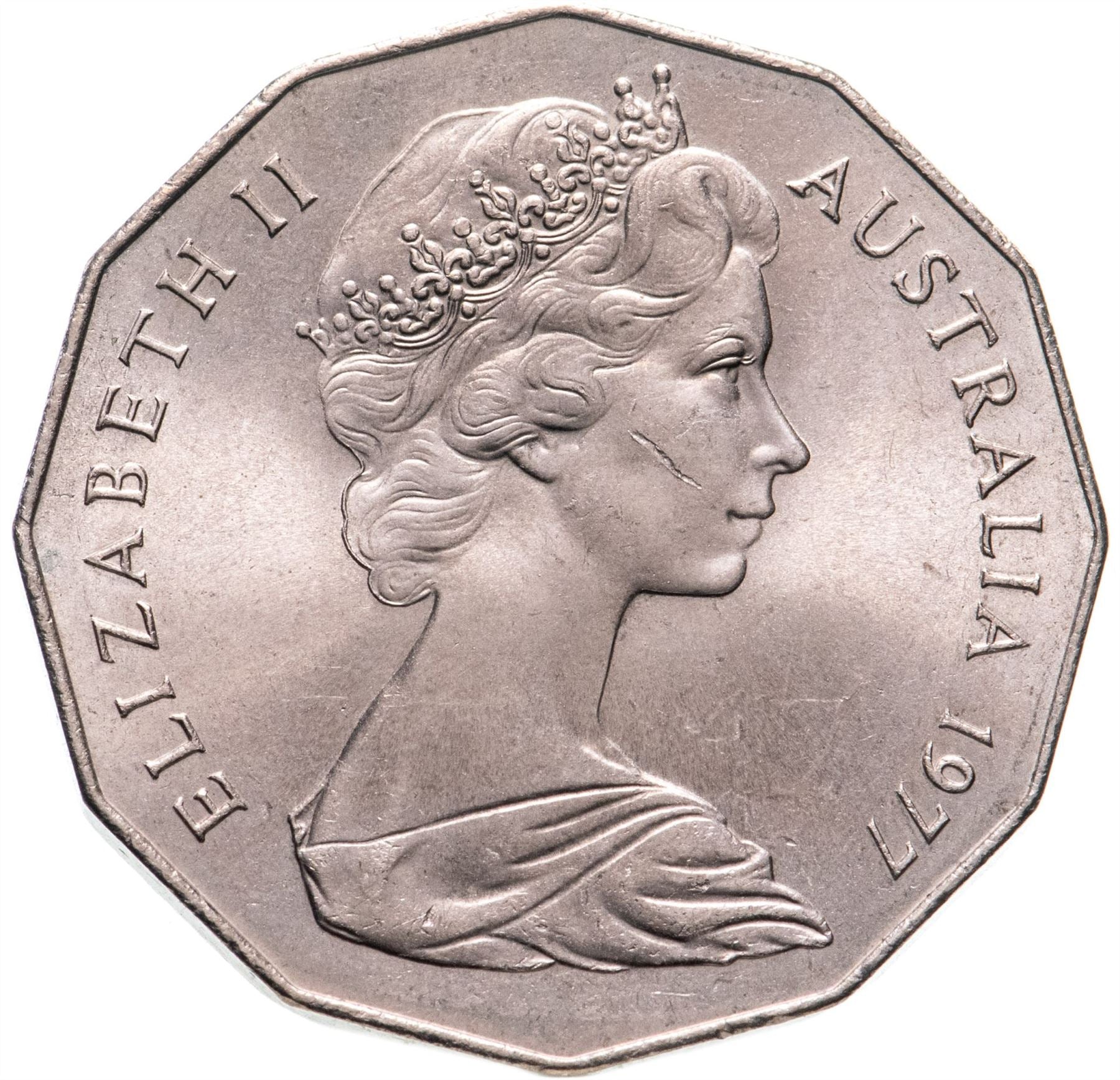 Australia | 50 Cents Coin | Silver Jubilee | KM:70 | 1977