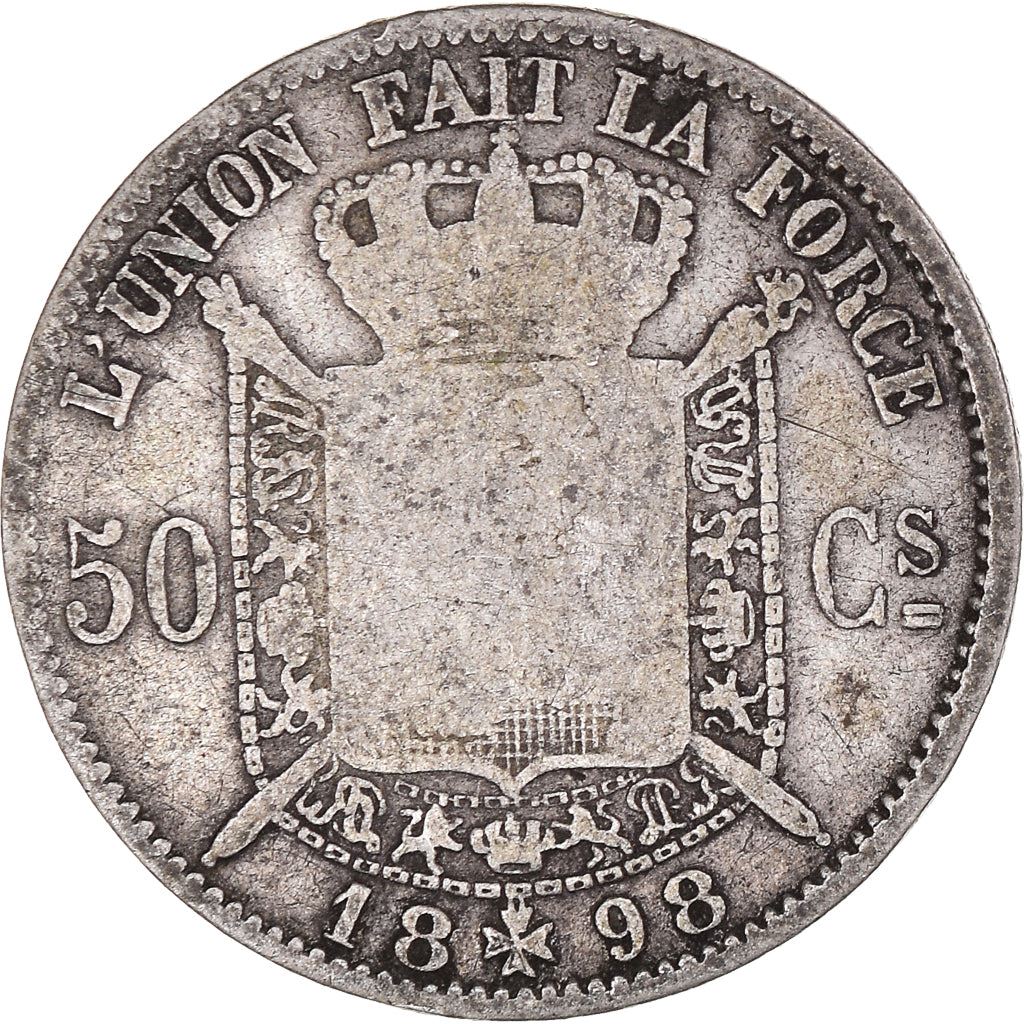 Belgian 50 Centimes Coin | Leopold II | KM26 | 1866 - 1899
