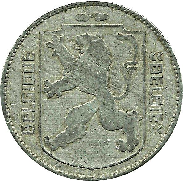 Moneda belga 1 Franco - Léopold III BELGIQUE | Escudo | León | KM127 | 1941 - 1947