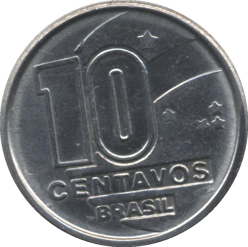 Brazil 10 Centavos Miner Coin KM613 1989 - 1990