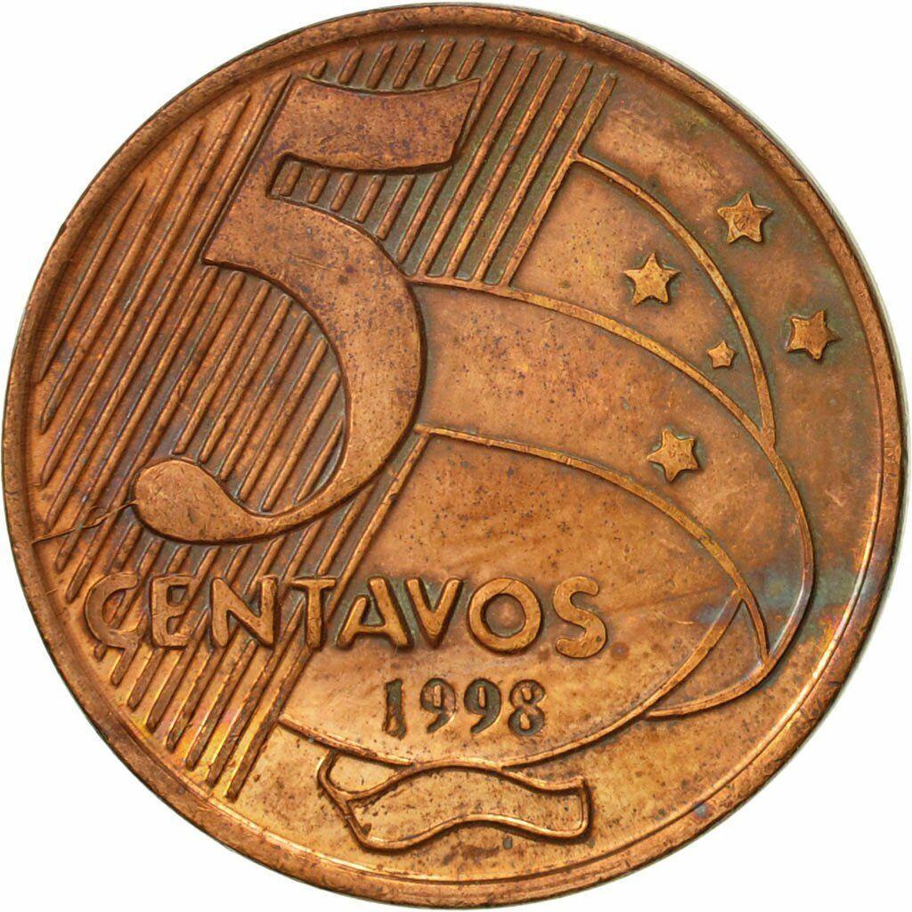 Brazil | 5 Centavos Coin | Tiradentes | Km:648 | 1998 - 2024