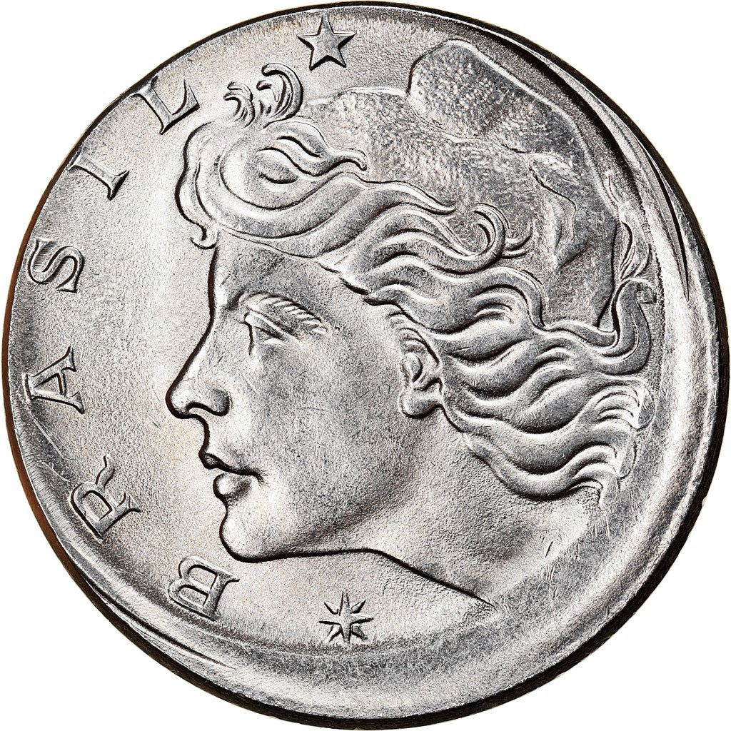 Brazil 50 Centavos Cargo ship and a crane Coin KM580b 1975 - 1979