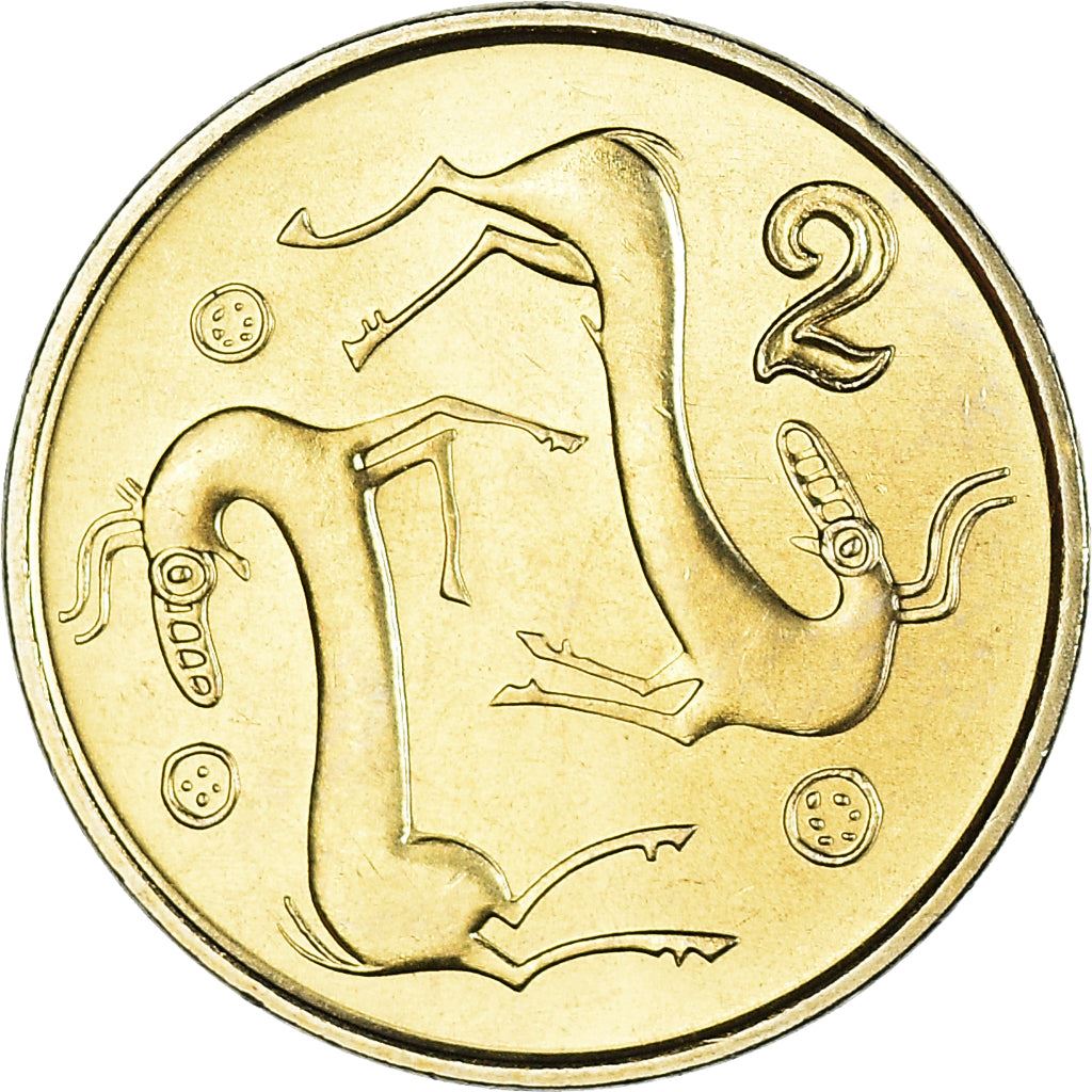 Moneda de 2 Céntimos de Chipre | Cabra | KM54.3 | 1991 - 2004