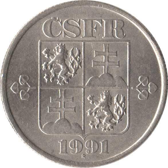 Czechoslovakia 50 Haleru / Hellers Coin | KM144 | 1991 - 1992