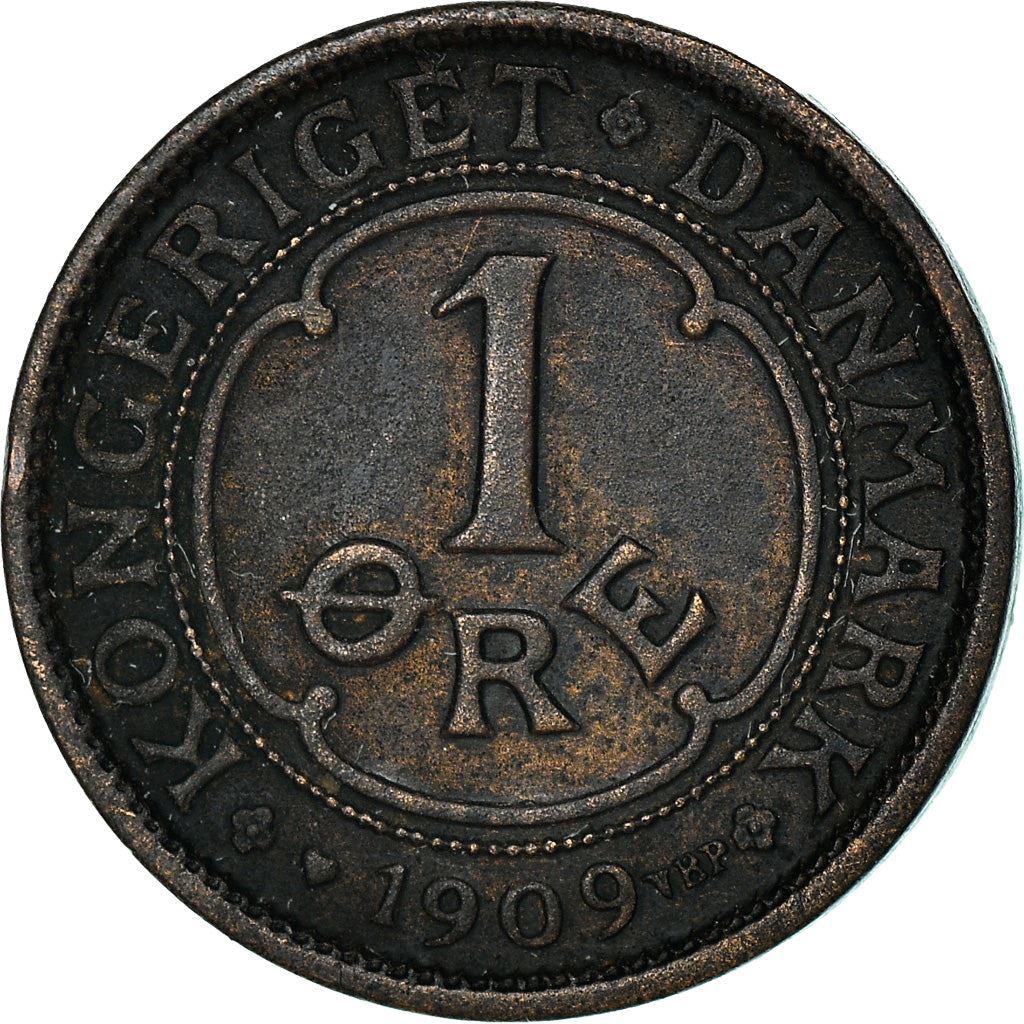 Denmark | 1 Ore Coin | Monogram | Km:804 | 1907 - 1912