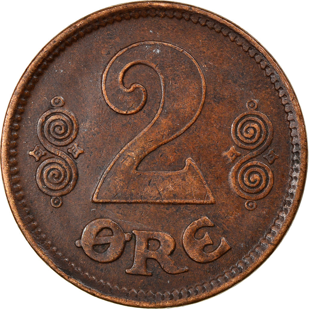 Denmark | 2 Ore Coin | Monogram | Km:813 | 1913 - 1923