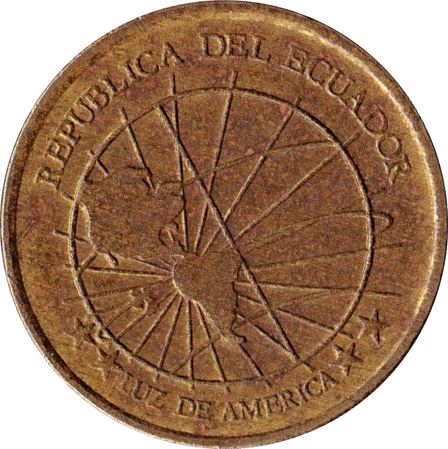 Ecuador | 1 Centavo Coin | Globe - Equator | Km:104 | 2000 - 2003