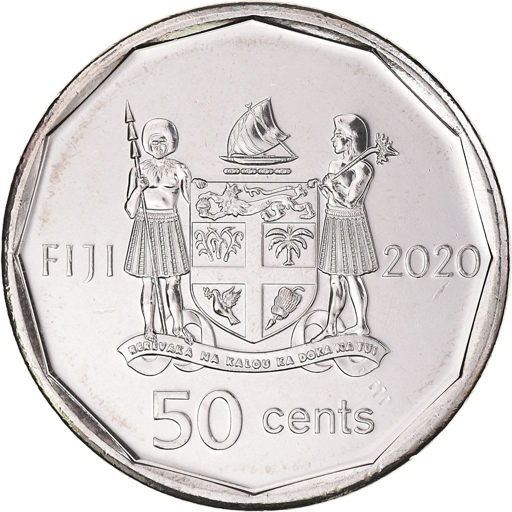 Fiji | 50 cent-mynt | Självständighet | Förnicklat stål | KM:839 | 2020