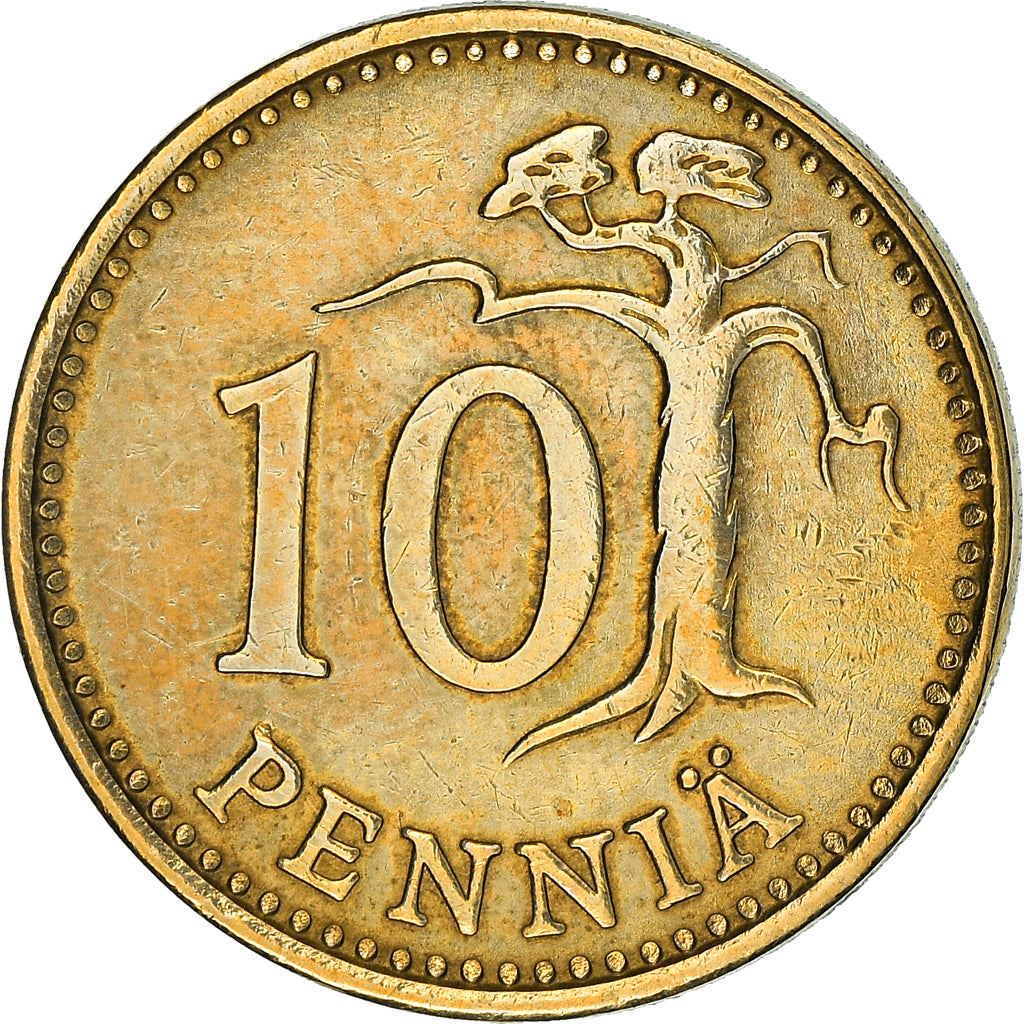 Finland Coin Finnish 10 Pennia | Tree | KM46 | 1963 - 1982