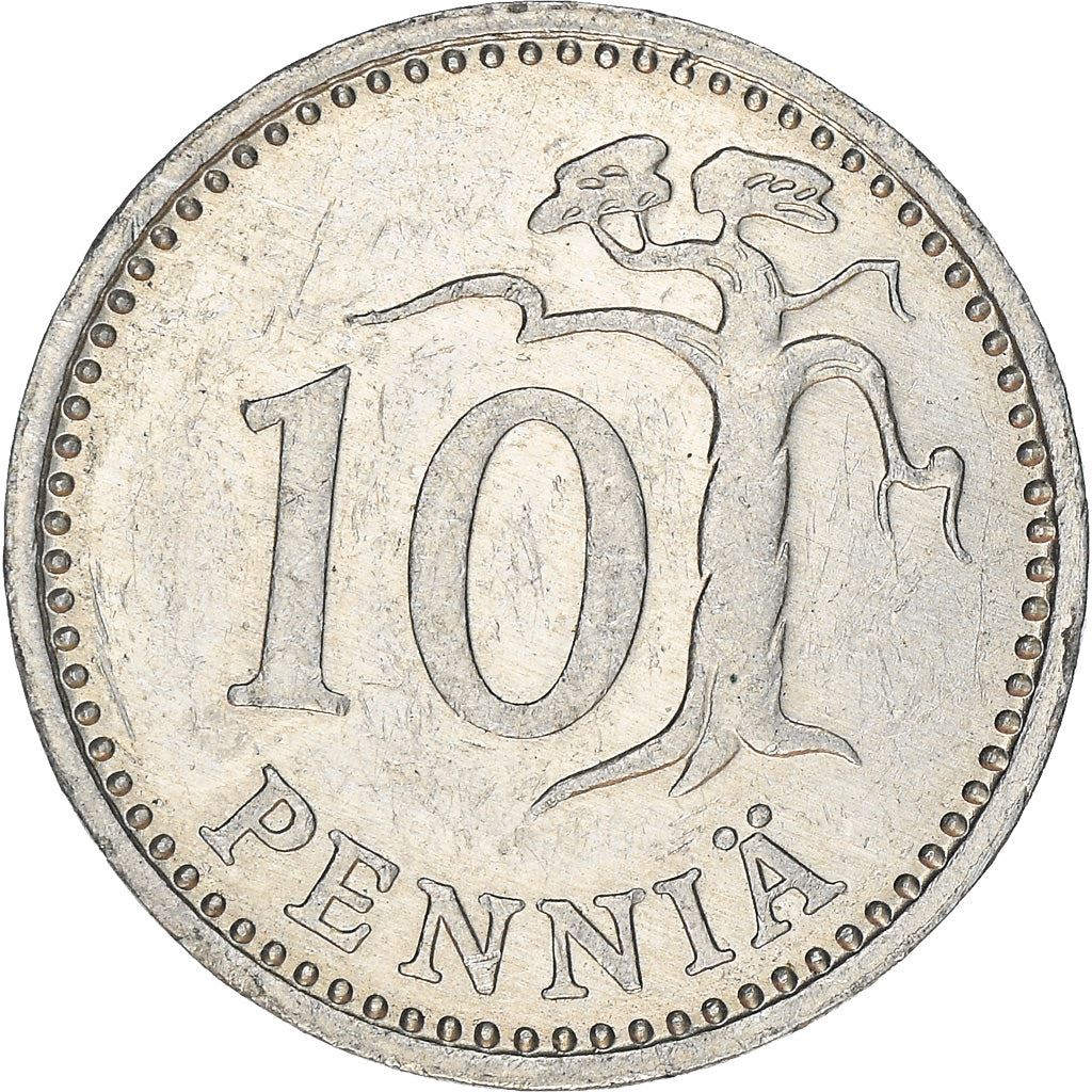 Finland Coin Finnish 10 Pennia | Tree | KM46a | 1983 - 1990