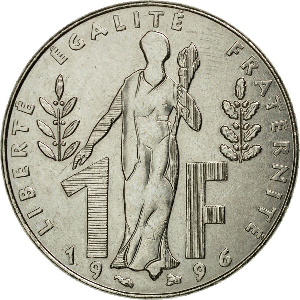 French Coin 1 Franc Jacques Rueff | KM1160 | France | 1996