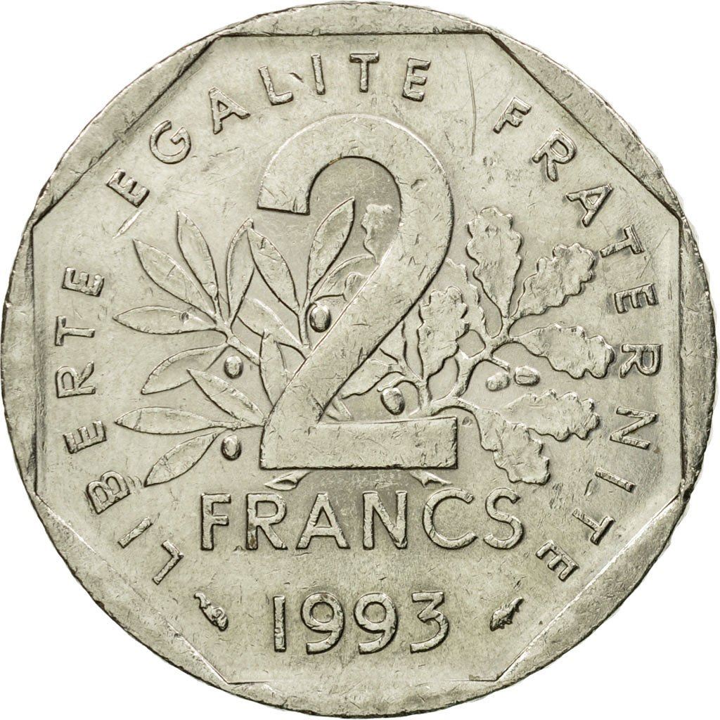 French Coin 2 Francs | Jean Moulin | KM1062 | France | 1993