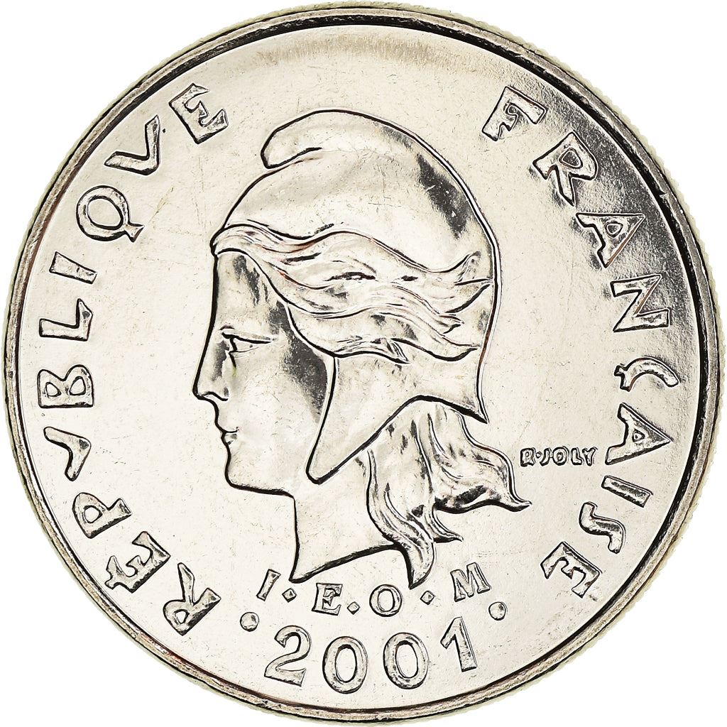 French Polynesia Coin French Polynesian 10 Francs | Marianne | Phrygian Cap | Tribal Mask | KM8 | 1972 - 2005