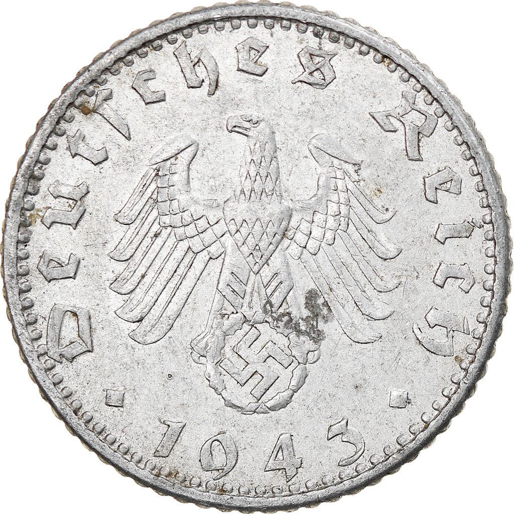 German Third Reich 50 Reichspfennig Coin | KM96 | 1939 - 1944
