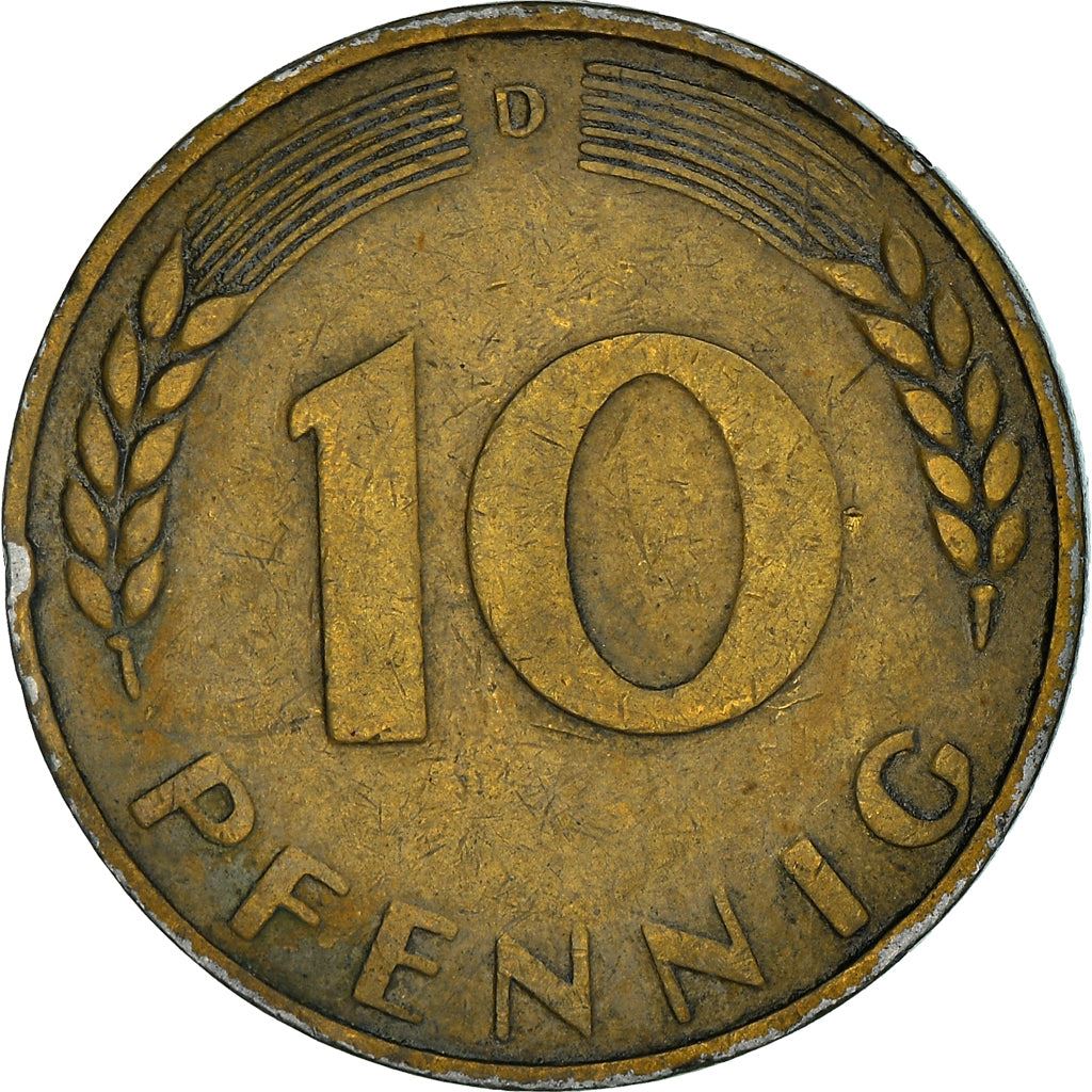 Germany Coin German 10 Pfennig | Oak Seedling | KM103 | 1949