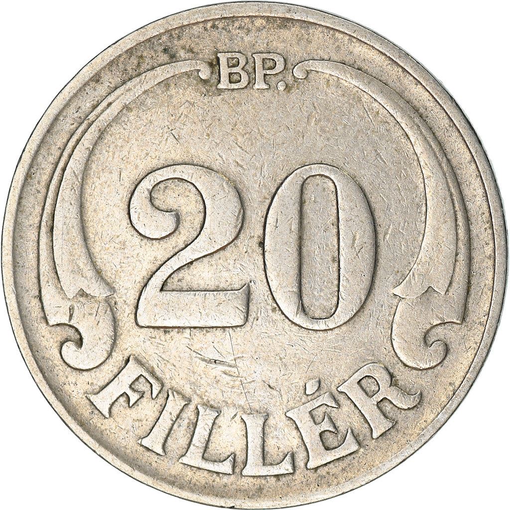 Hungary 20 Filler Coin | Miklos Horthy | Saint Stephen Crown | KM508 | 1926 - 1940