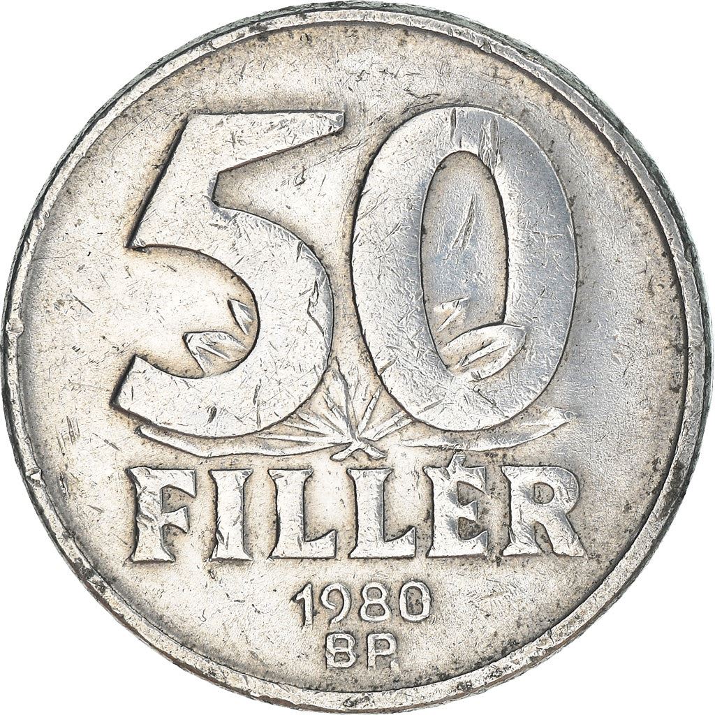 Hungary 50 Filler Coin | Elisabeth Bridge | Budapest | KM574 | 1967 - 1989