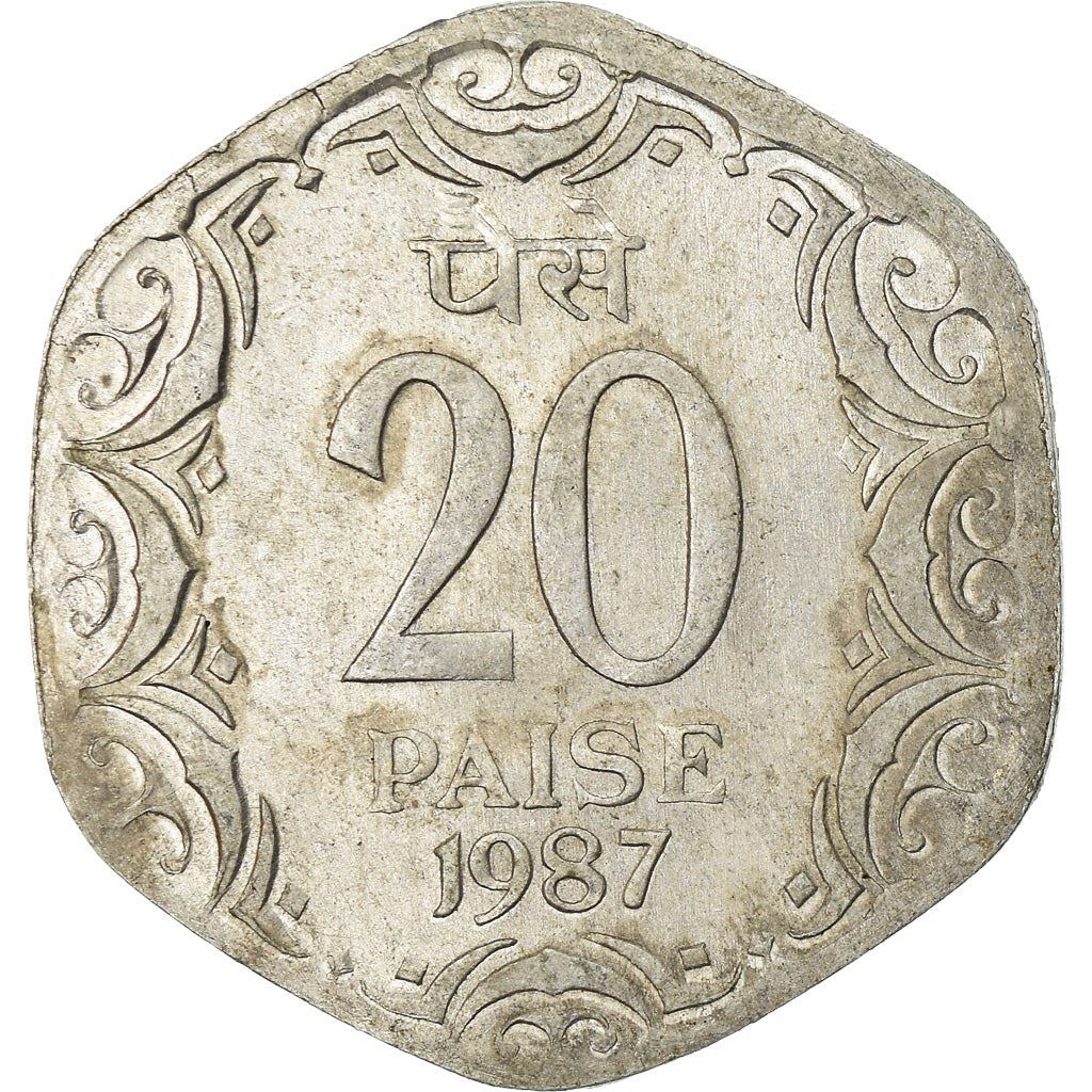 India | Moneta da 20 Paise | Leone di Ashoka | Km:44 | 1982 - 1997