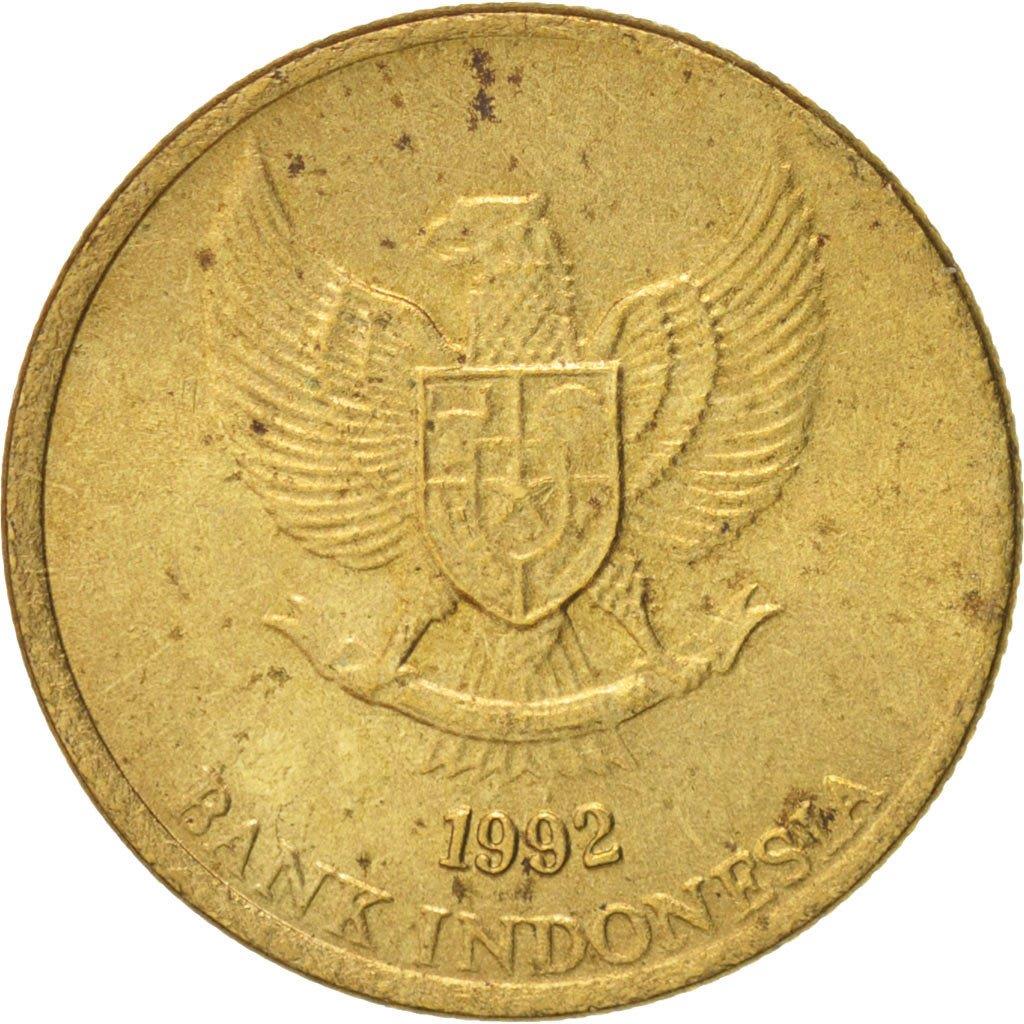 Moneta Indonesia 50 Rupiah KM52 | Lucertola Drago di Komodo | 1991 - 1998