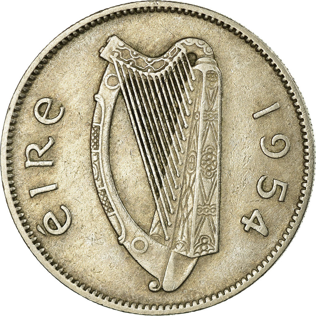Irland Mønt Irish 1 Scilling | Keltisk Harpe | Tyr | KM14a | 1951 - 1968