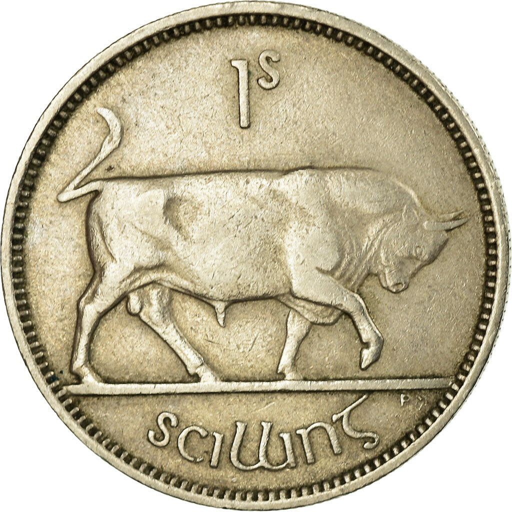 Irland Mønt Irish 1 Scilling | Keltisk Harpe | Tyr | KM14a | 1951 - 1968