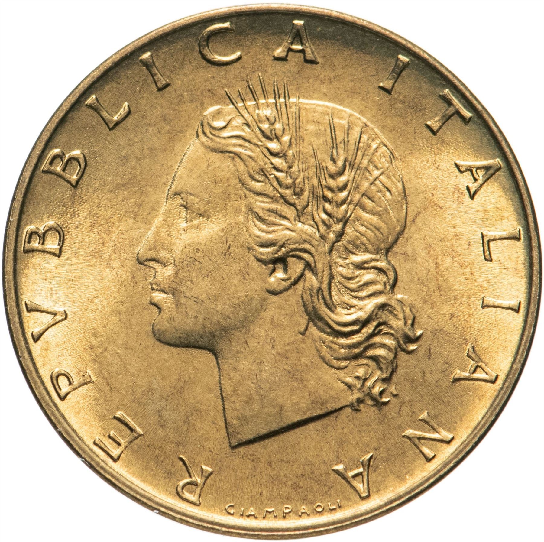 Moneta Italia 200 Lire | Libertine | Ingranaggio | KM105 | 1977 - 2001