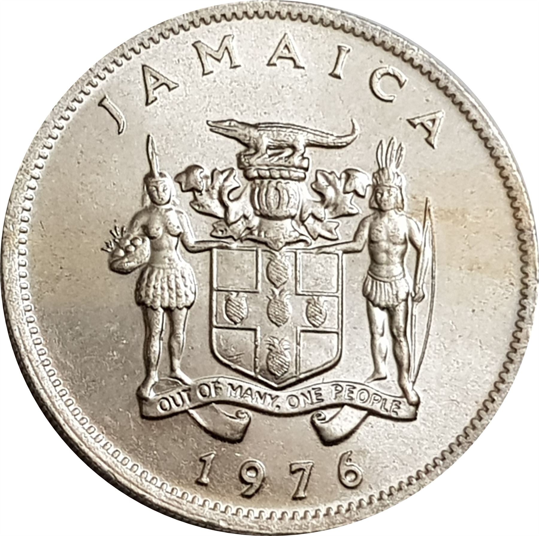 Moneda de Jamaica | Moneda de 20 Centavos | Árbol Mahoe | KM69 | 1976 - 1987