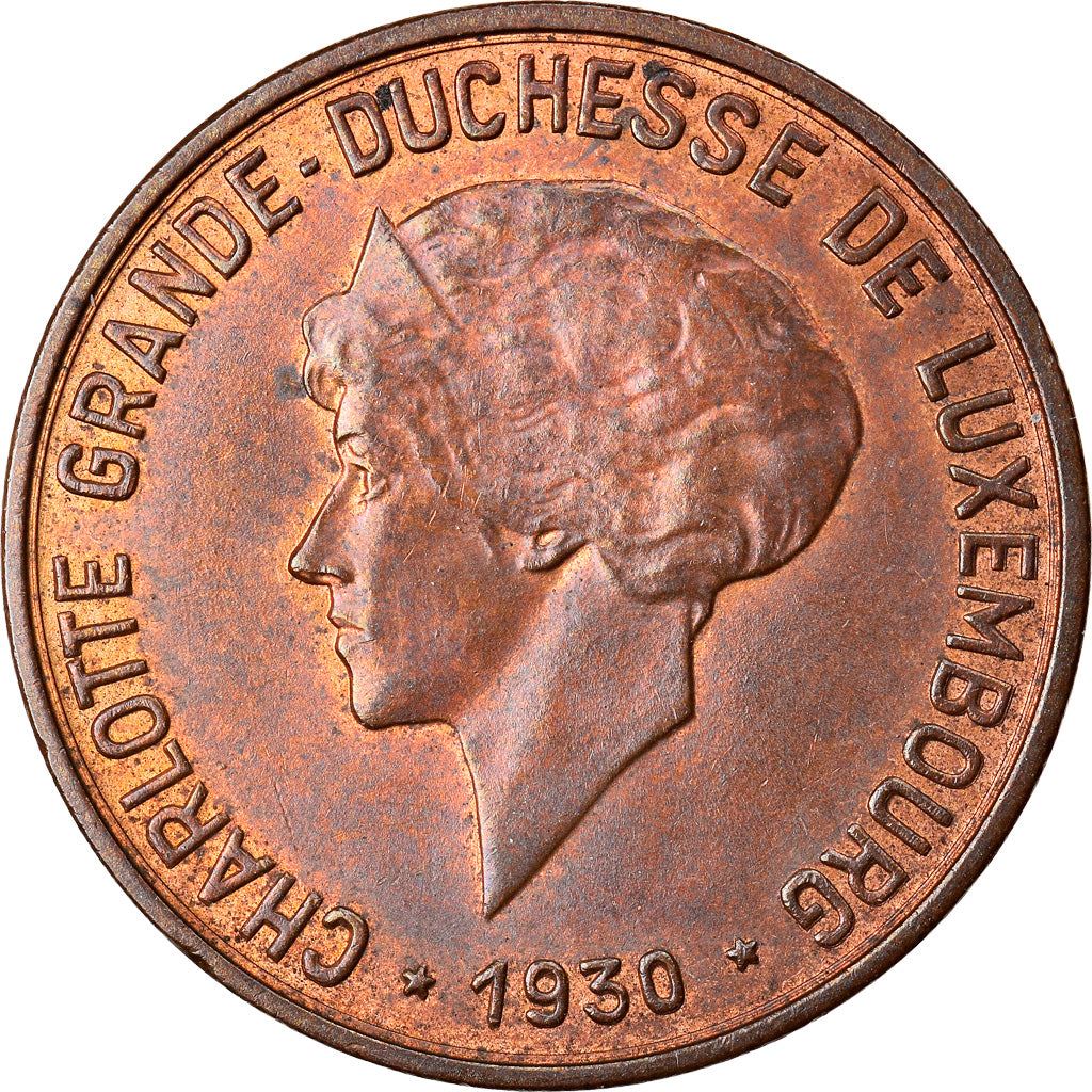 Luxembourg 10 Centimes Coin | Grand Duchess Charlotte | KM41 | 1930