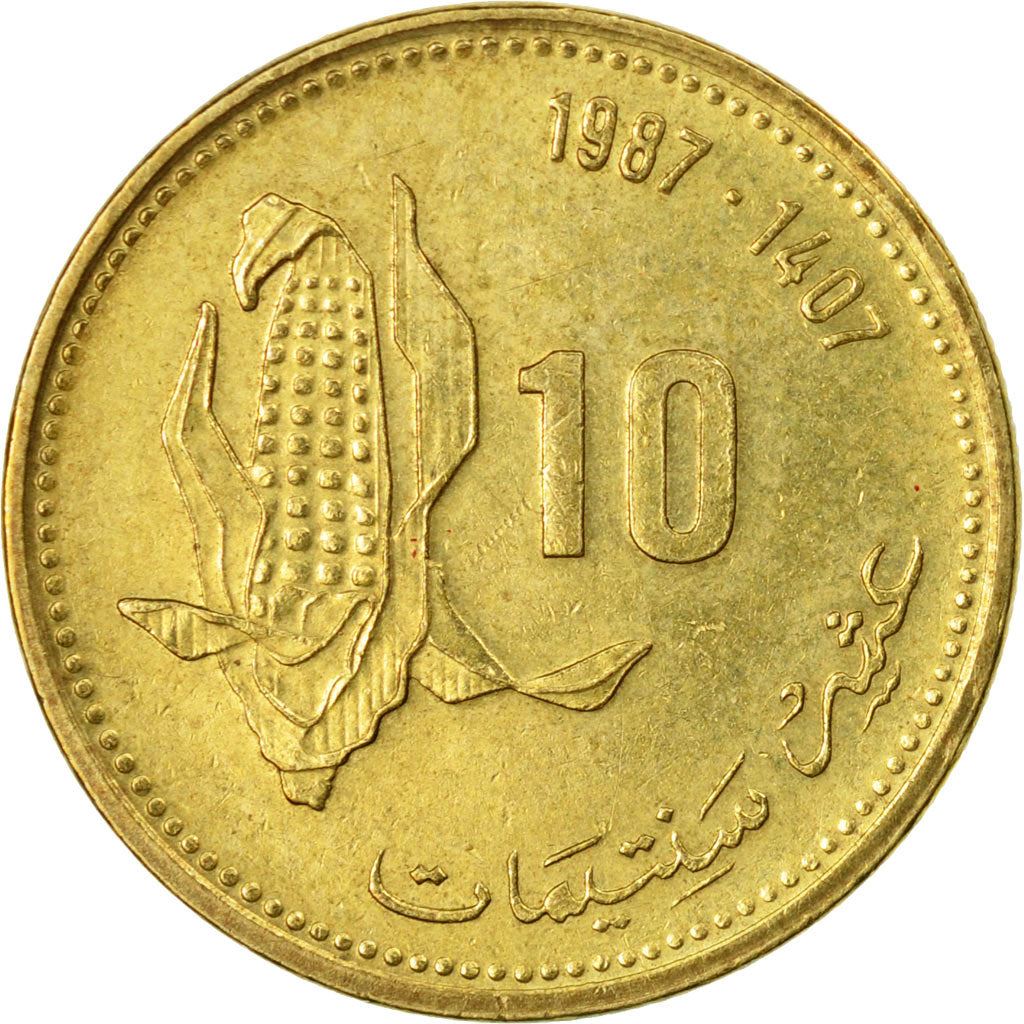Marocco 10 Santimat / Centimes - Moneta Hassan II FAO Y84 1987