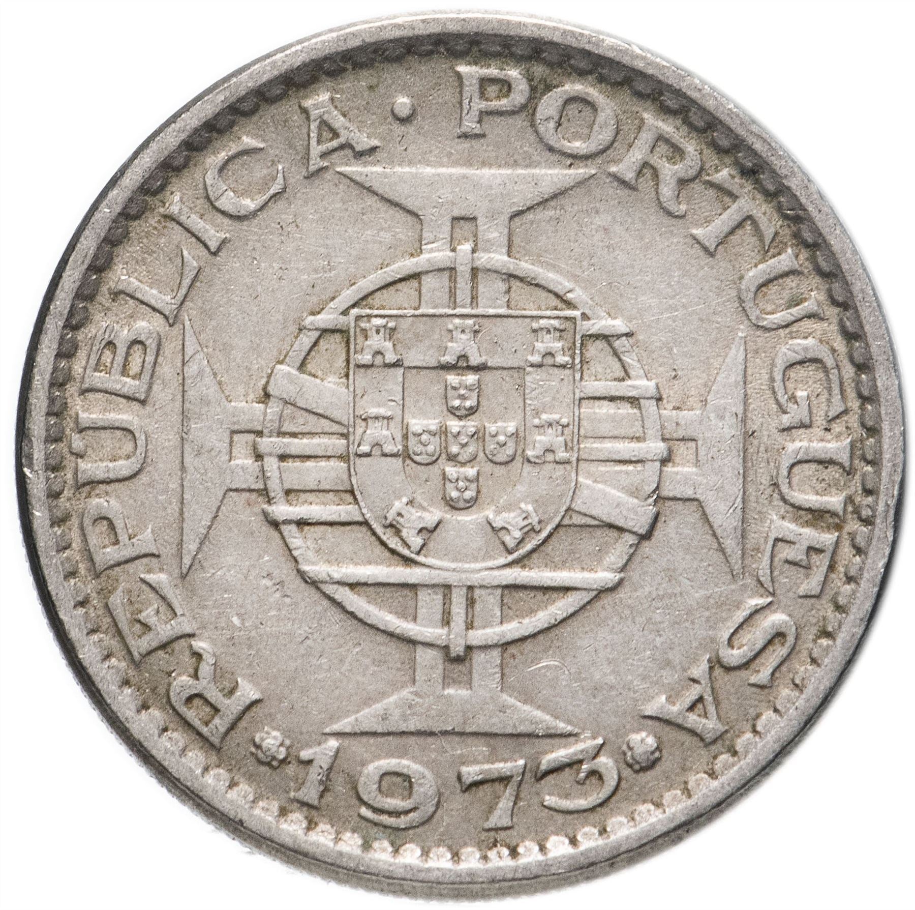 Moneta 5 Escudos Mozambico | Ordine Militare di Cristo | KM86 | 1971 - 1973